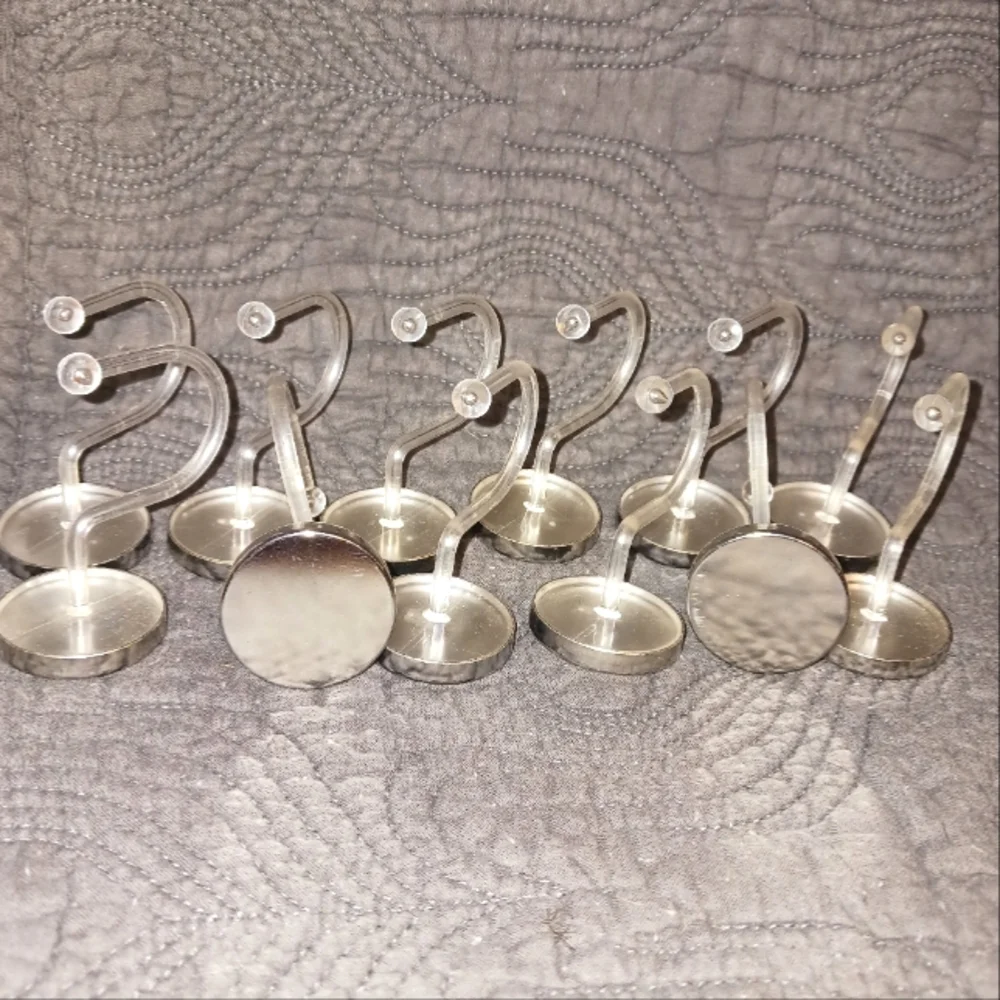 Shower Curtain Hooks 2 Complete Sets